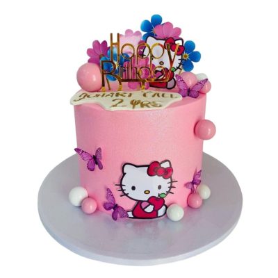 Hello Kitty Themed Birthday Cake