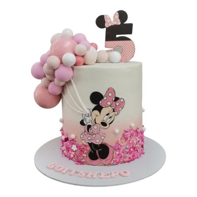 Minny Mouse 2 Themed Birthday Cake