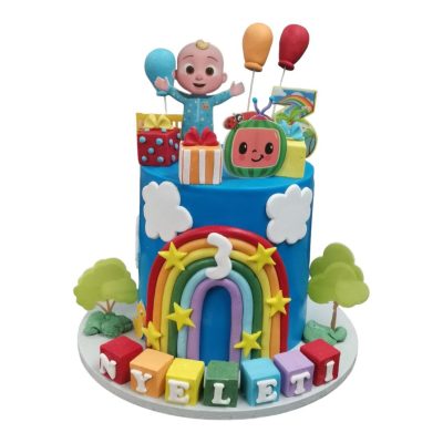 Cocomelon Themed Birthday Cake