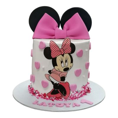 Minny Mouse Themed Birthday Cake